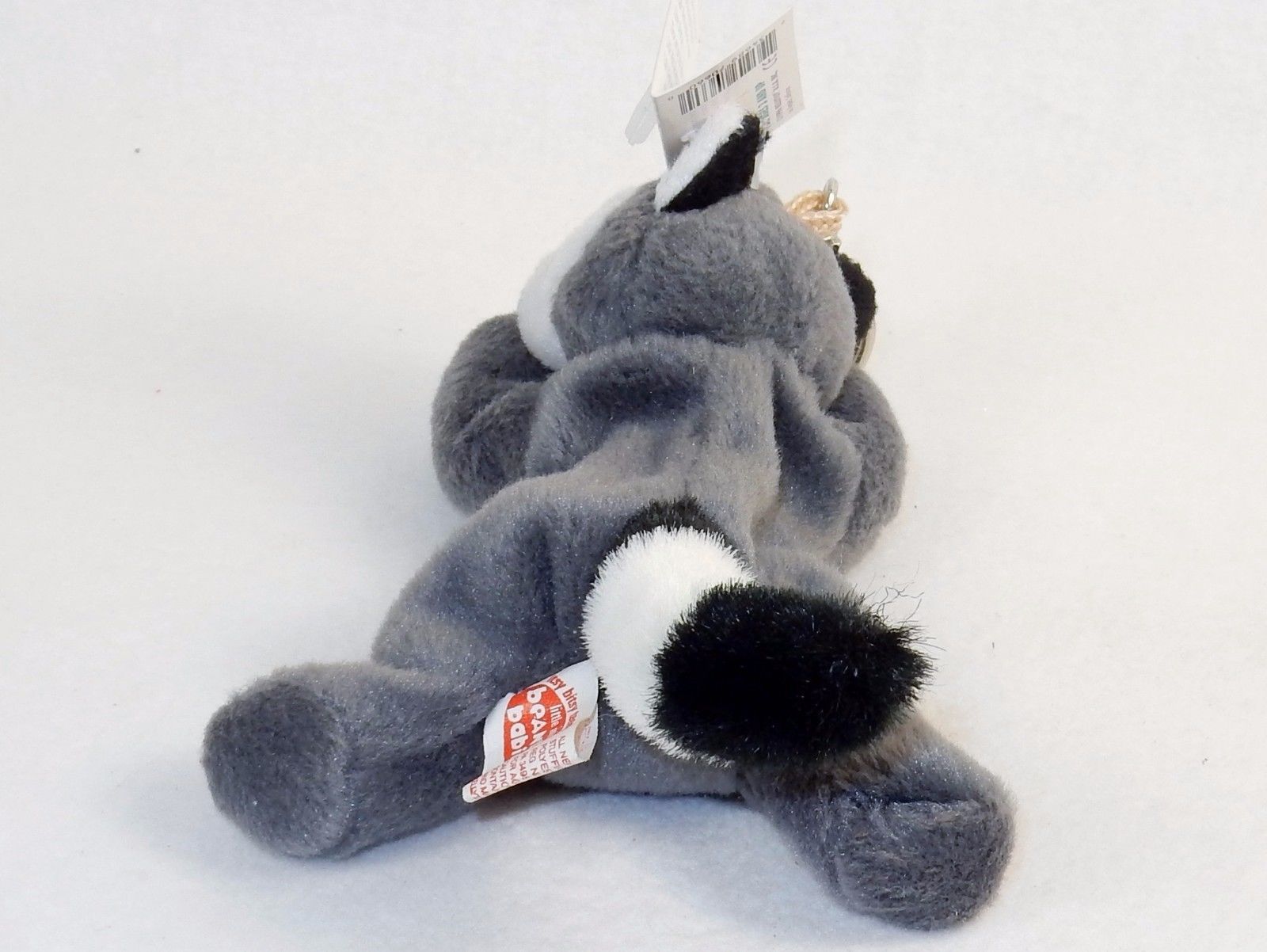 Fuzzy Raccoon "Ricky Jr." Beanpals Babies Plush Toy Collectible Keyring ~ Cute 