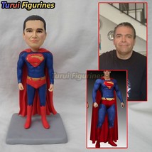 Turui Figurines superman clay statue miniature from photo picture birthd... - $78.00
