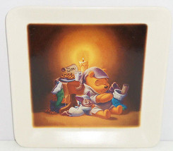 Disney Store Winnie Pooh Christmas Plate Piglet Sleeping Cookies Santa  - $49.95