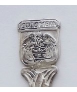 Collector Souvenir Spoon Colombia Coat of Arms Embossed Emblem - $18.99