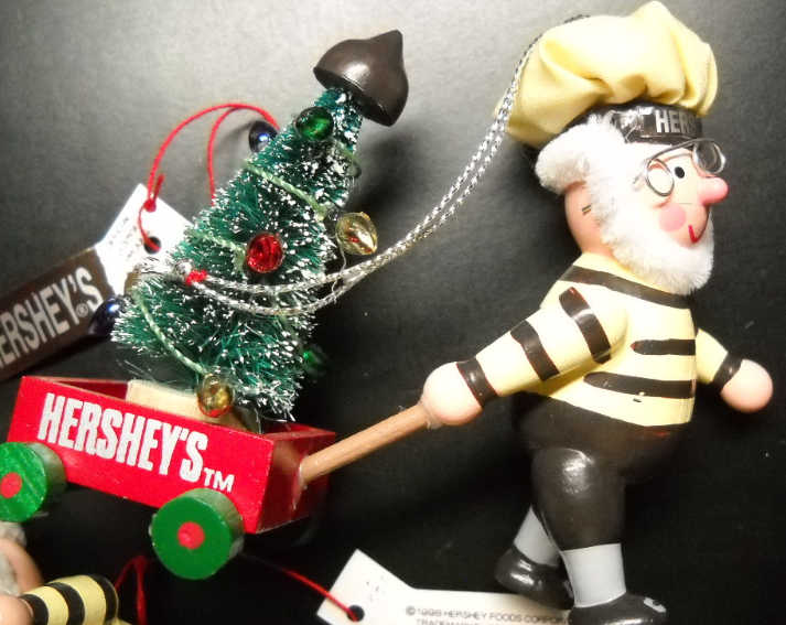 Hershey S Kisses Chocolate Christmas Ornament Gold New 1998 Collectibles Holiday Seasonal