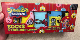 Odd Sox Spongebob Squarepants Crew Length Socks 5 Pairs Gift Set NEW IB - $49.49