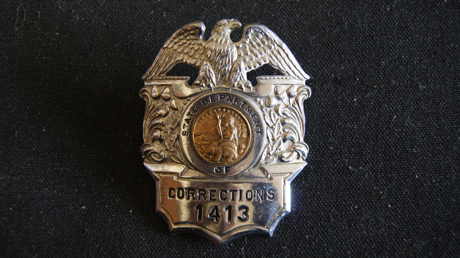 1950's State Department of Correction Cal, Police Hat Badge Vintage ...