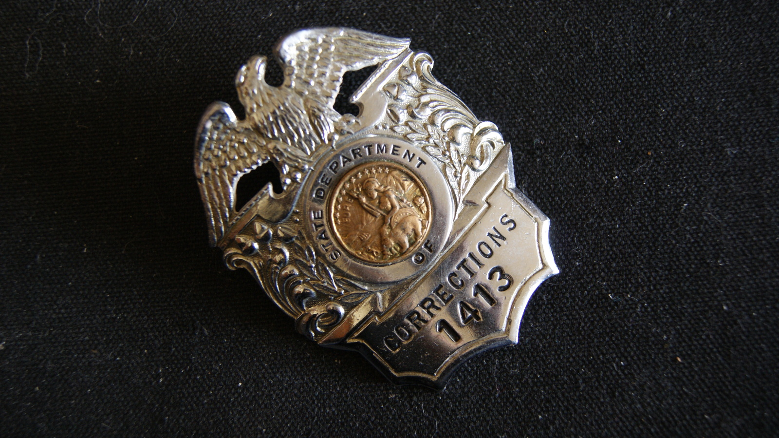 1950's State Department of Correction Cal, Police Hat Badge Vintage ...