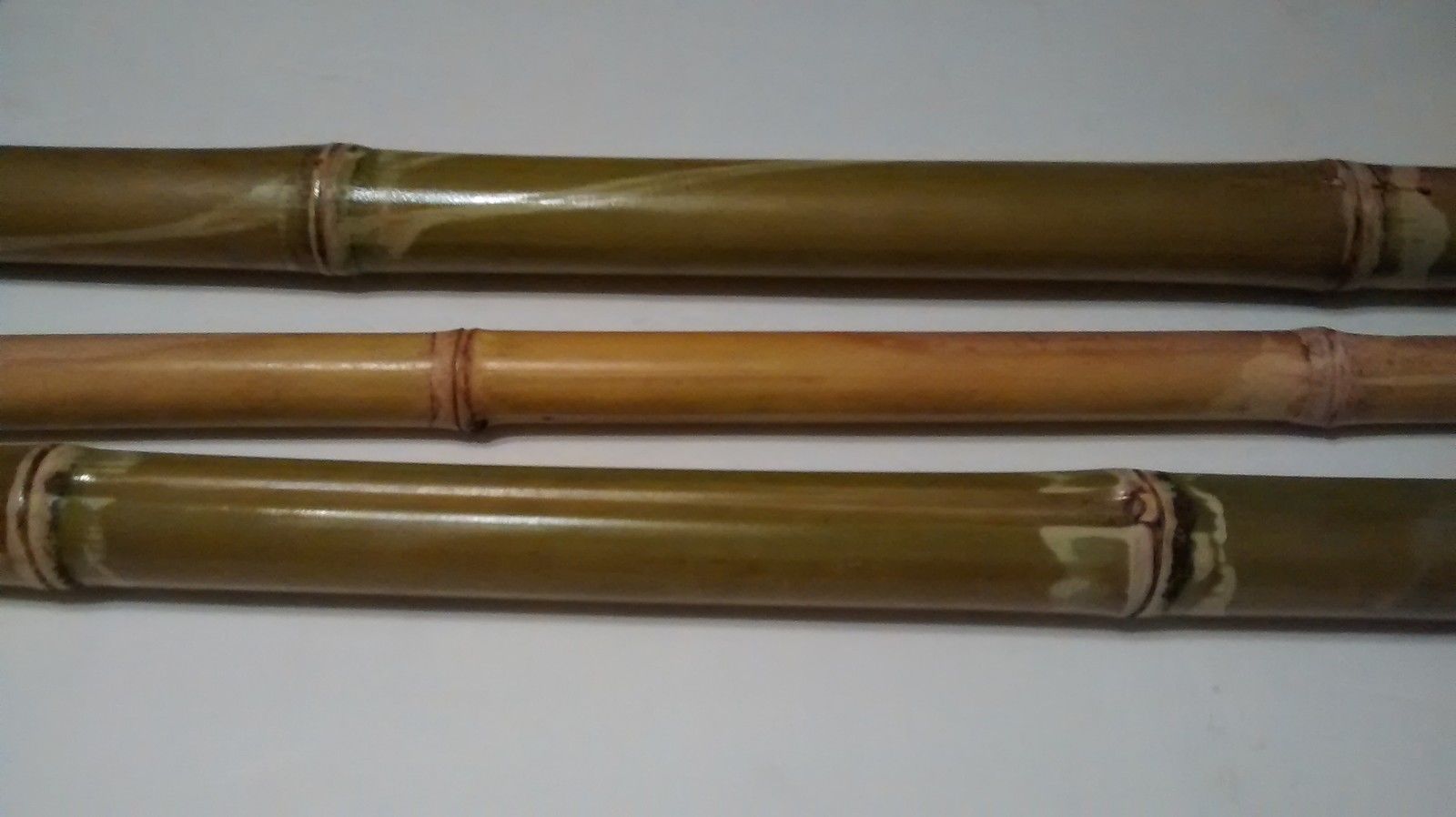 Hardened Bamboo Bo Staff Martial Arts Natural Black Red White Color Options Sticks