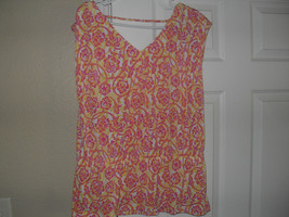 Investments New Womens Paisley Floral V-Neck Blouse   L - $19.99
