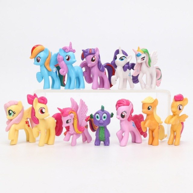 12pcs/set My Little Pony Toys Mini Pony PVC Action Figures Set Rainbow ...