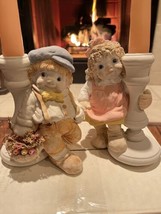 Dreamsicles Collectible Candle Holders Cast Art Industries Boy &amp; Girl Se... - $34.64