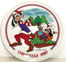 Disney Sleigh Ride Christmas 1980 Collector Plate Goofy Hugie Duck Morty Mouse - $59.95