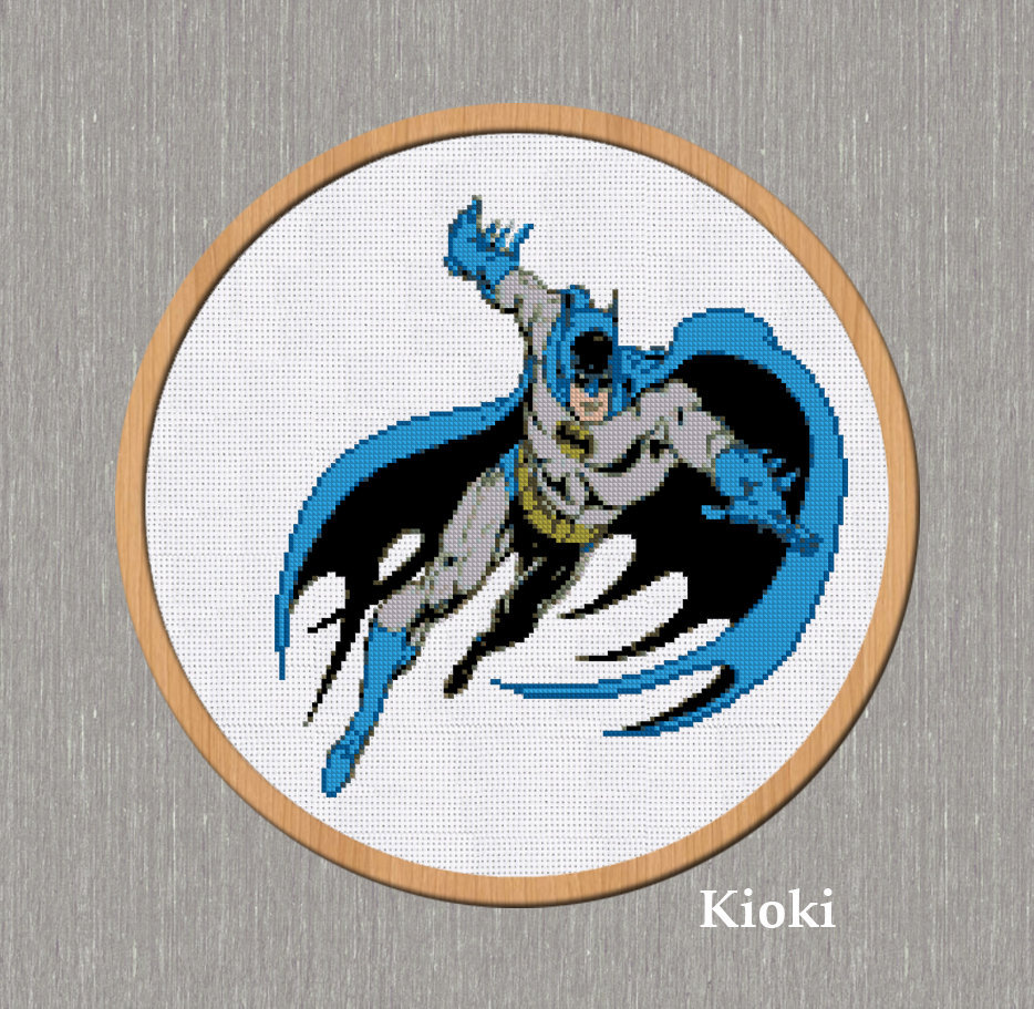 Batman Cross Stitch Kit Etsy