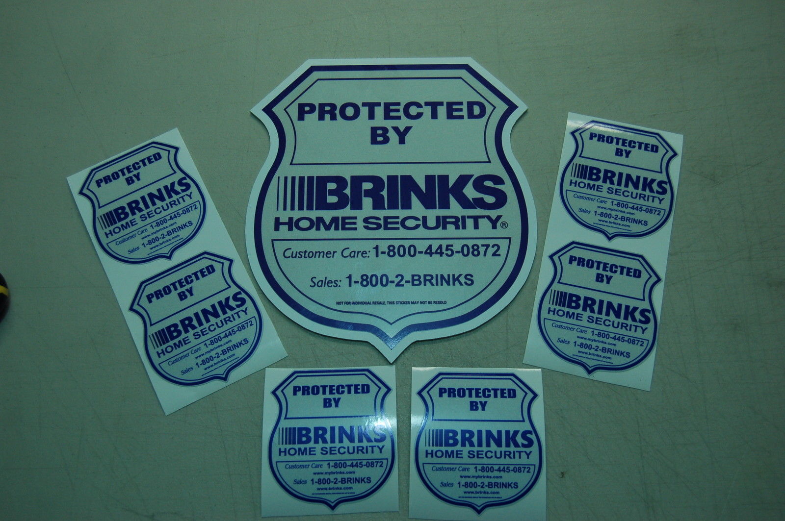 reflective brinks sign and 6 reflective stickers security yard sign decal window 1942