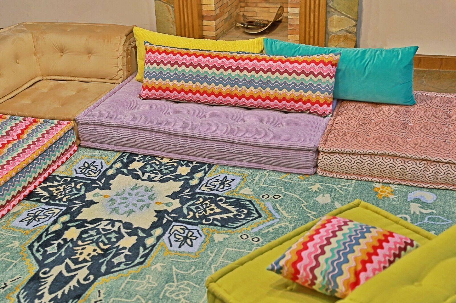 Customized Custom Modular Buildable Sectional French tufted Mah Jong Sofa Couch Sofas