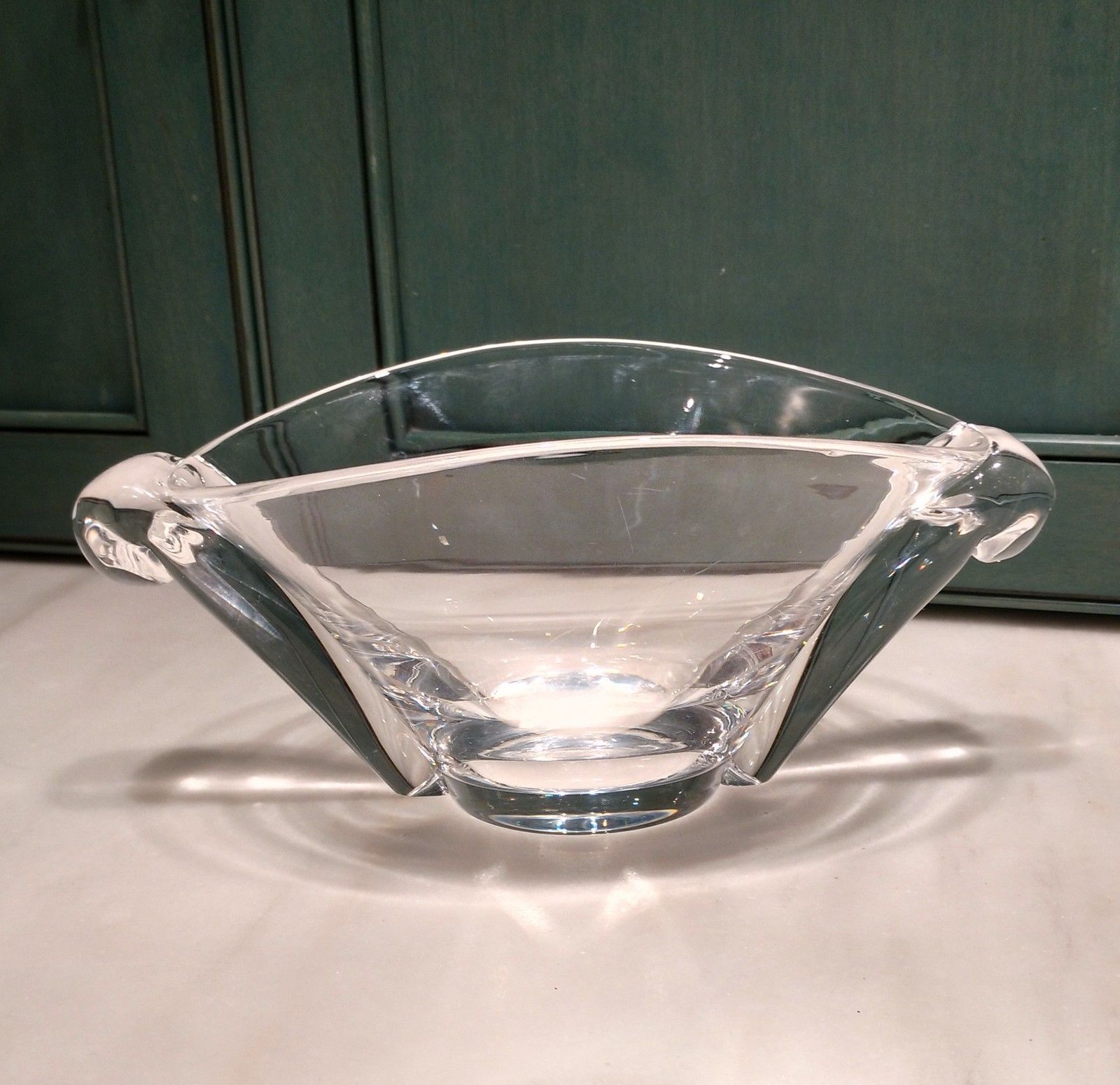 Vintage Steuben Crystal Oval Art Bowl Scroll And 50 Similar Items