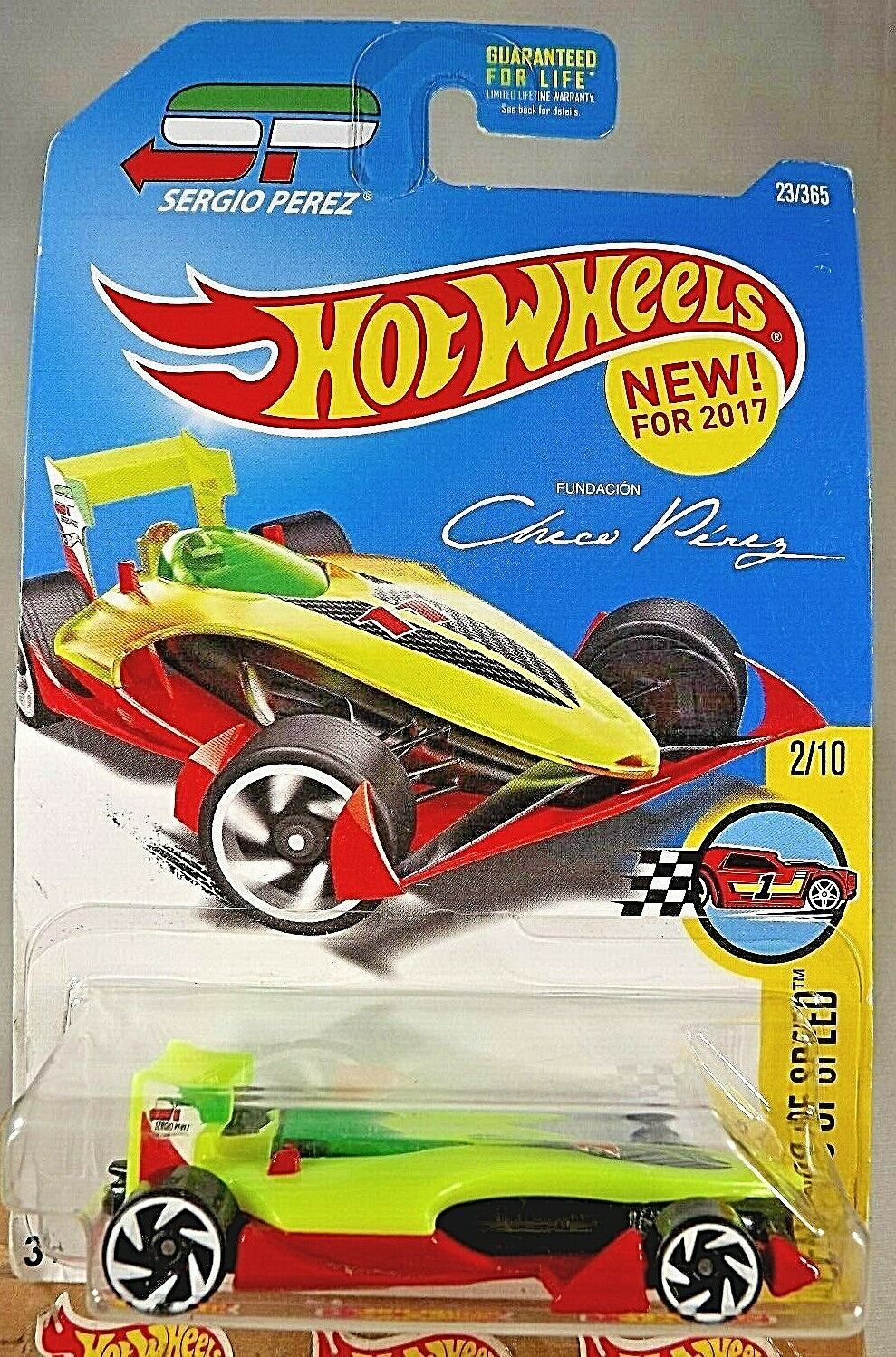 2017 Hot Wheels #23 Legends of Speed 2/10 SPEEDY PEREZ Lime/Red w/White ...