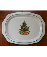 Pfaltzgraff Christmas Heritage 14&quot; Oval Serving Platter Christmas Tree U... - $23.47