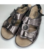 Semler Heidi Air Sole Leather Sandals Metallic Sz US 6.5, UK 4.5 H, German - $64.35