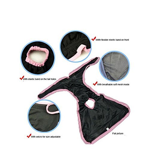 E Support™4 Pecs Reusable Female Dog Diapers Protective Breathable Wash