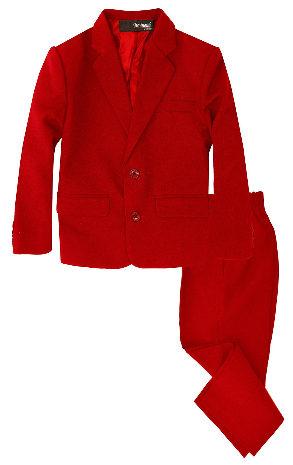 G218 Boys 2 Piece Suit Set Toddler to Teen (12, Red) Boys' Clothing