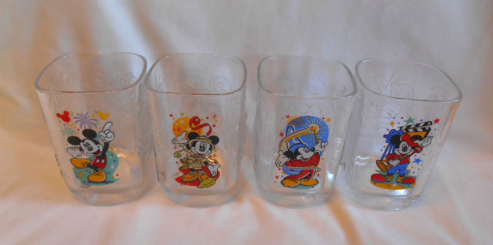 Mickey Mouse Walt Disney 2000 Commemorative Glasses - Set of Five ...