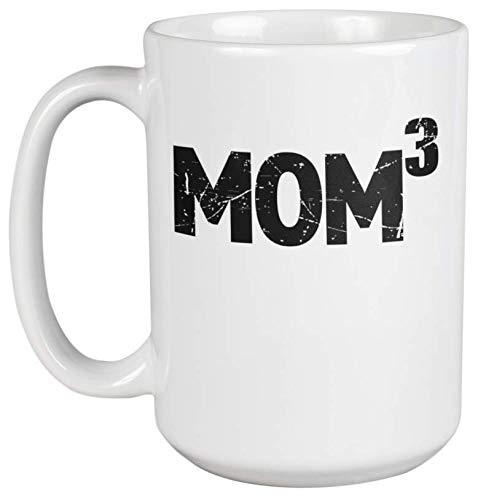 Mom To The 3rd Power. Distressed Coffee & Tea Gift Mug For Mom, Mommy, Grandma,