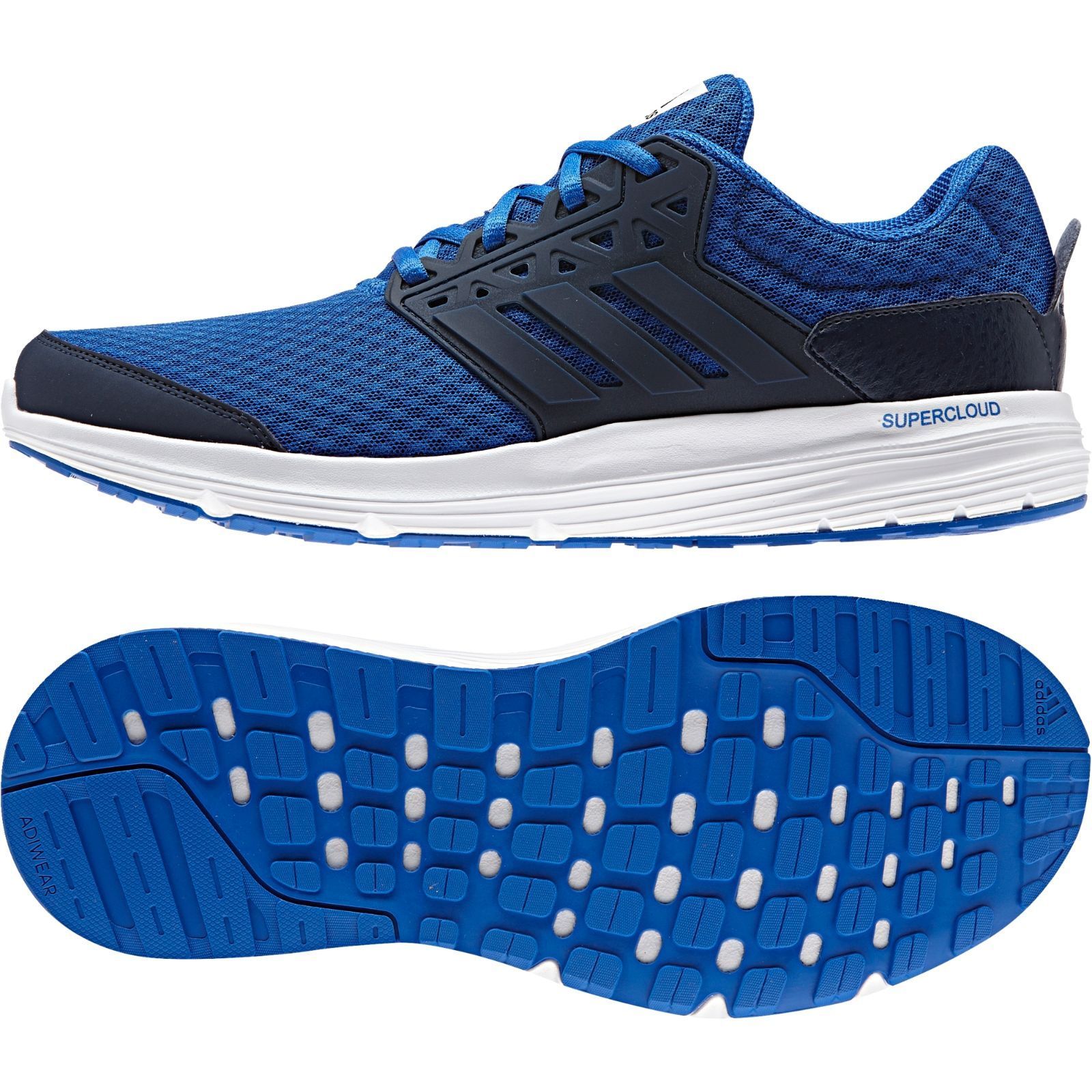 Adidas Mens Shoes AQ6540 Galaxy 3 M Running Mesh Blue Adiwear Adiprene ...