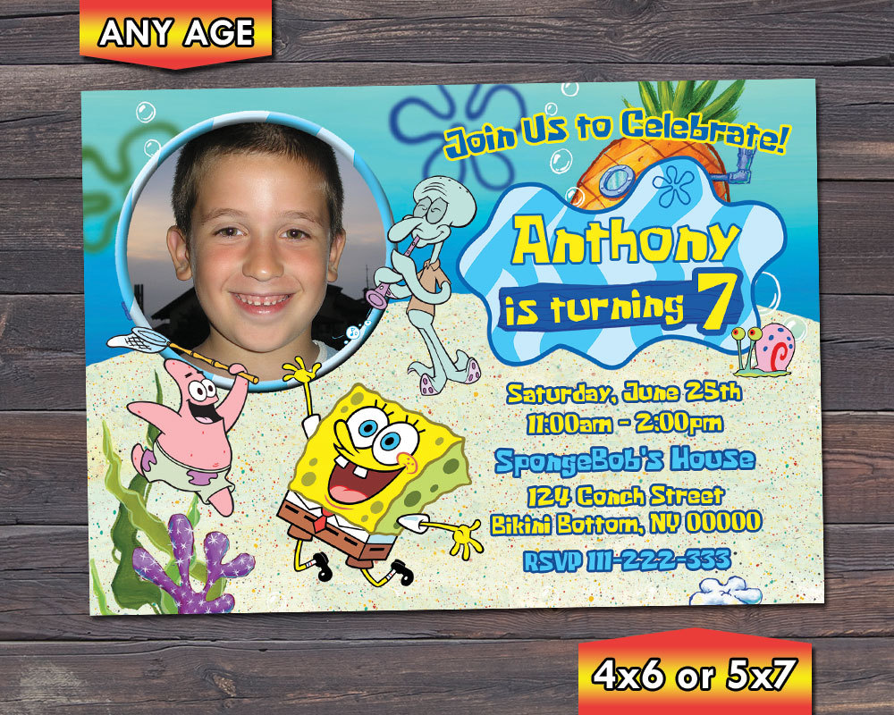 SpongeBob SquarePants Birthday Party Invitation