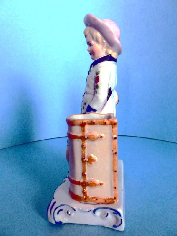 Antique English Match Holder Striker Victorian Staffordshire Ceramic