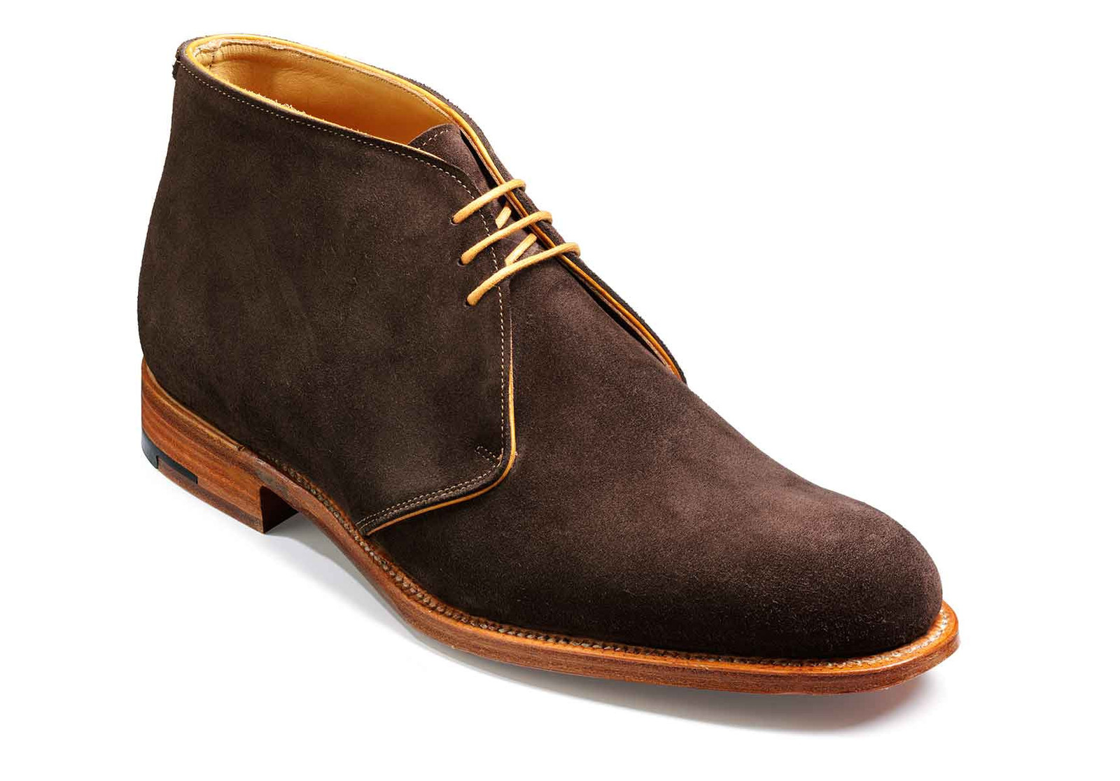 Men's Chukka Plain Rounded Toe Handcrafted Brown Suede Leather Laceup Boots