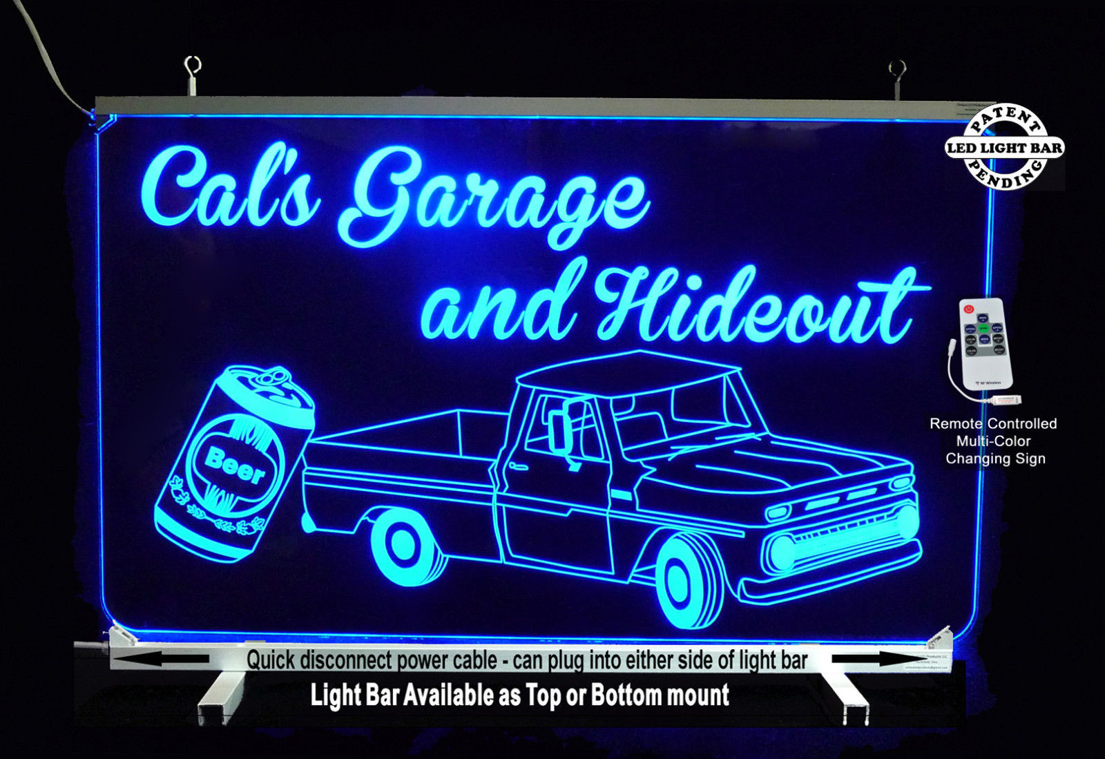Personalized LED Man Cave Sign- Garage Sigh, Bar sign