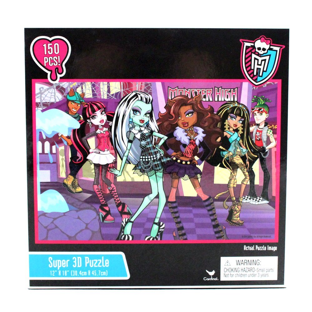 150pc Monster High Jigsaw Puzzle 3D Lenticular Image Childrens Game ...