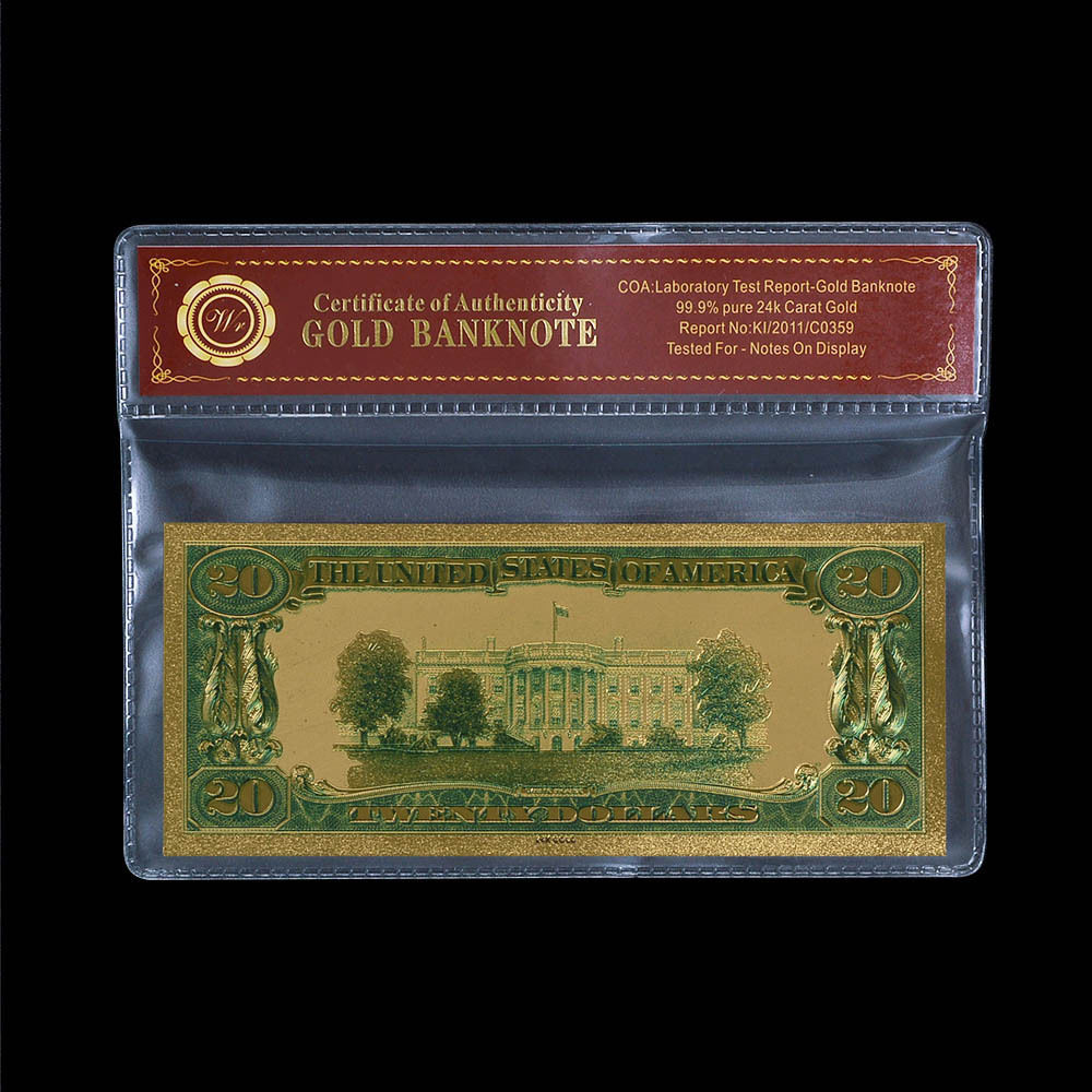 1928 Twenty Dollar 24K Gold Plated Gold Certificate