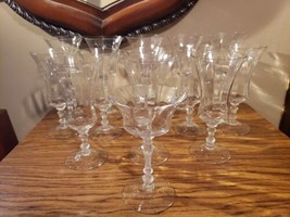 14pc Cambridge Gadroon  Clear Glass Champagne Goblets - $84.99