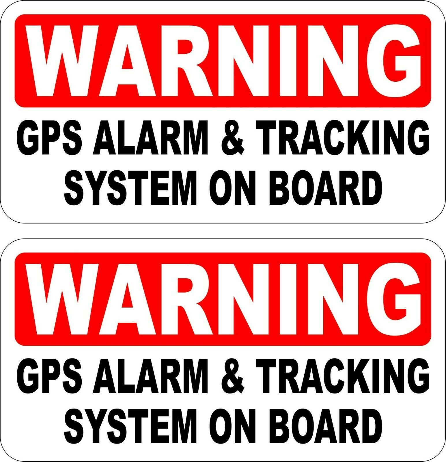 Warning GPS ALARM & TRACKING 6"x3" decals Security Window Quantity