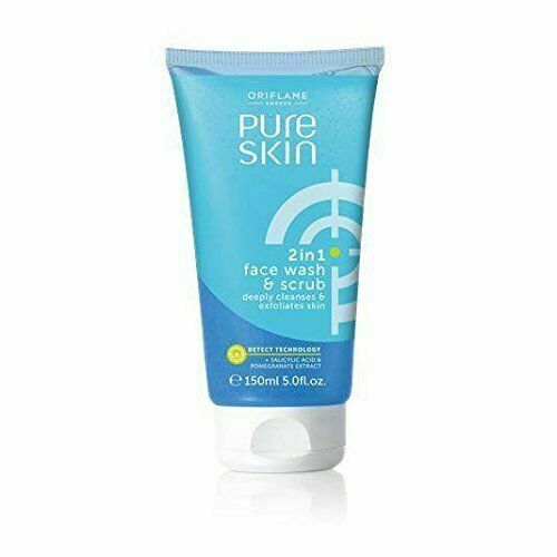 Oriflame Pure Skin 2 in 1 Face wash & Face Scrub 150 Ml. Cleansers