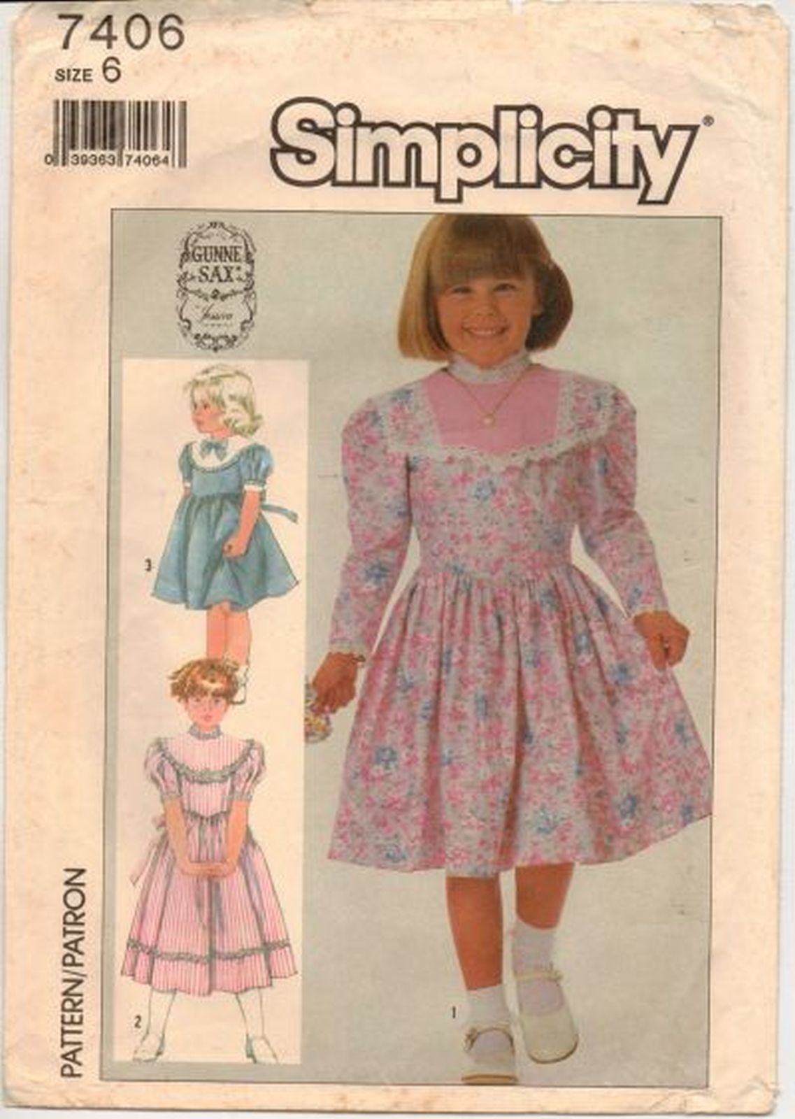 Vintage 1986 Girls Party Christmas Easter Dress Gunne Sax Sew Pattern ...