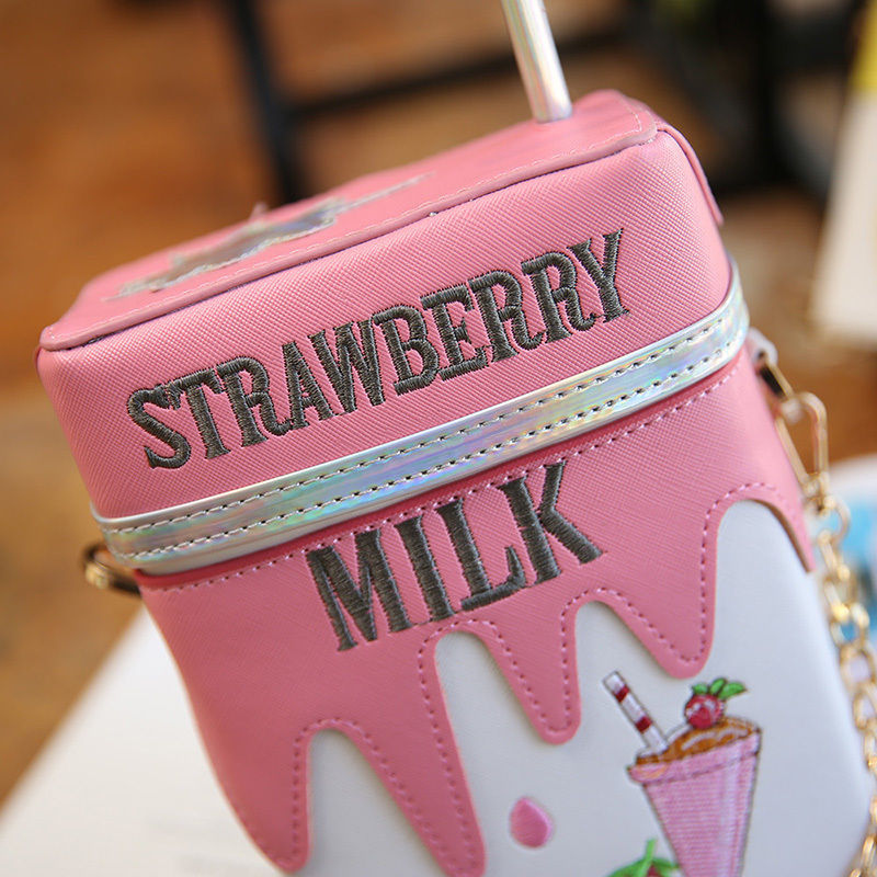 New Funny Strawberry Milk Women Shoulder Bag Crossbody Bags Girl Small ...