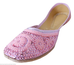 Women Shoes Indian Handmade Traditional Leather Mojari Oxfords Jutties US 11 - $47.99