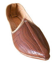 Men Shoes Indian Handmade Espadrilles Ethnic Leather Brown Mojaries US 7 - $54.99