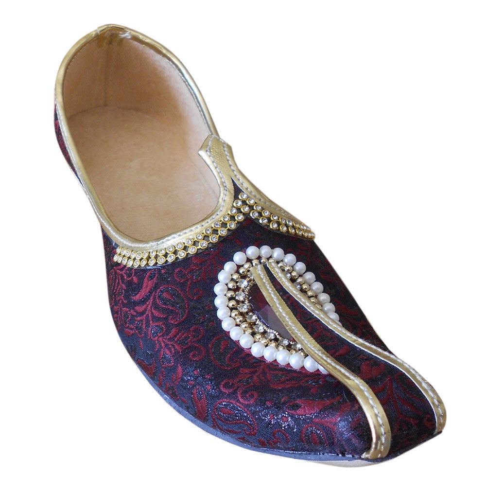 Men Shoes Indian Handmade Traditional Loafers Sherwani Khussa Mojari US ...