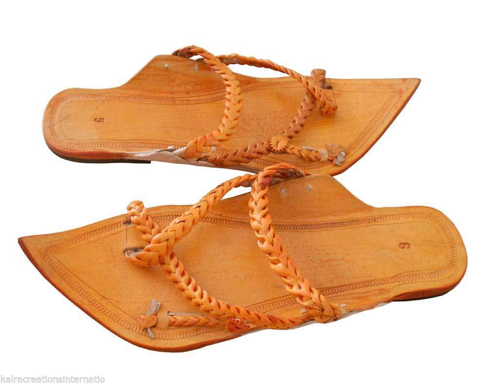 Men Slippers Indian Handmade Leather Kolhapuri FlipFlops US 7 Slippers