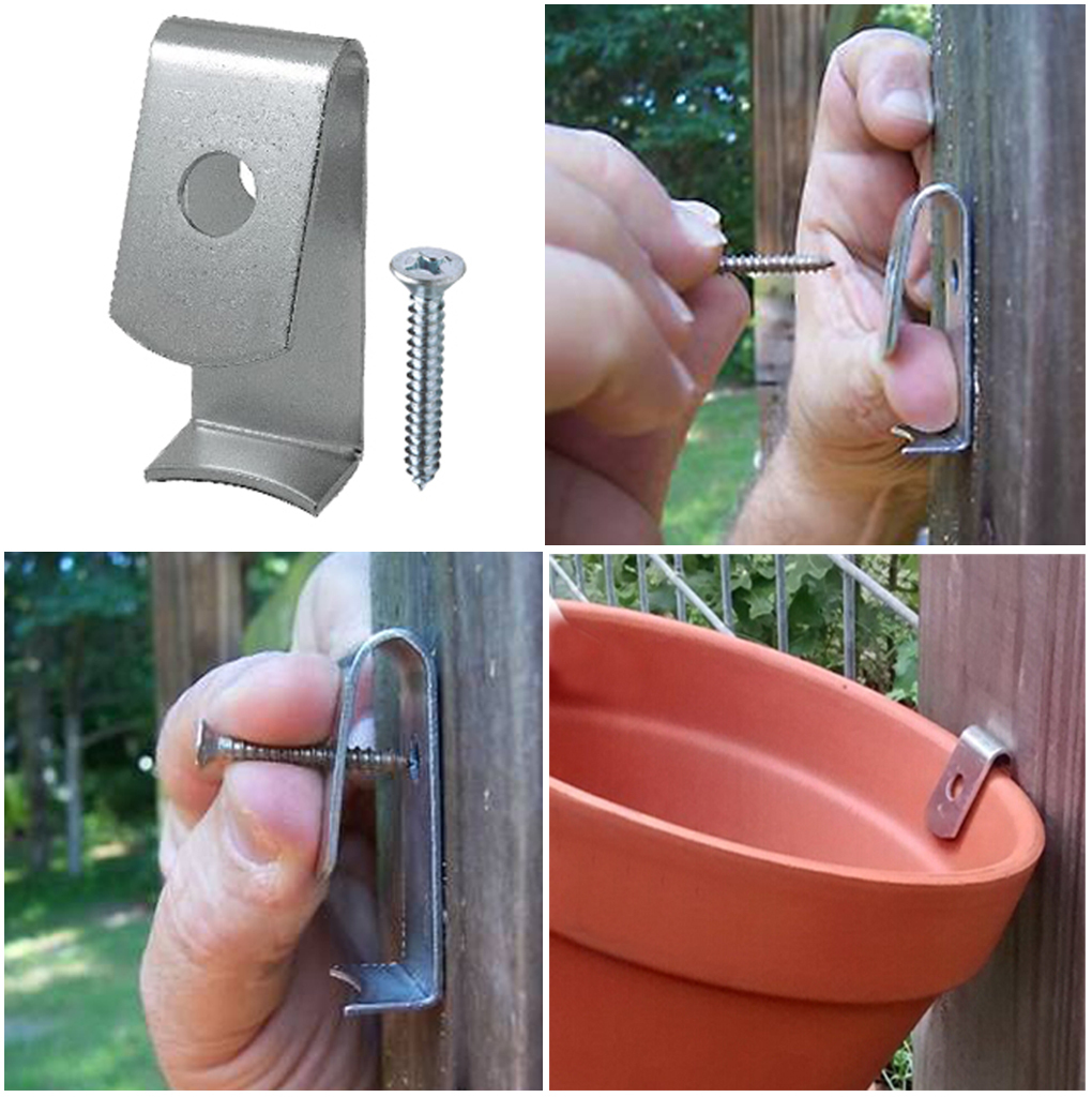 Sumnacon Flower Pot Clips Hard Steel Durable Plant Pot Latch Hangers