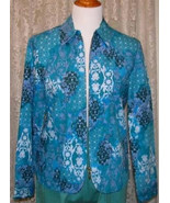 TURQUOISE LILAC & ICE JACKET Unlined Sz XS Coldwater Creek - $14.99