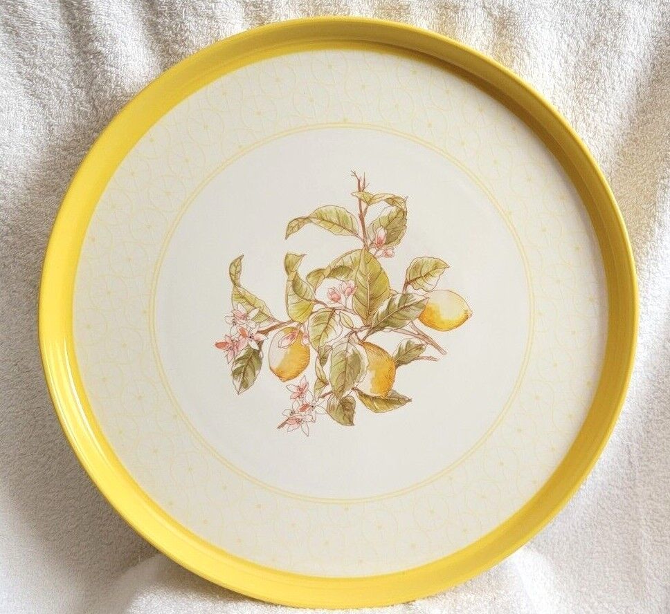 Williams Sonoma CITRON LEMON Lazy Susan Platter Large 16.5" Yellow NWOT - $129.00