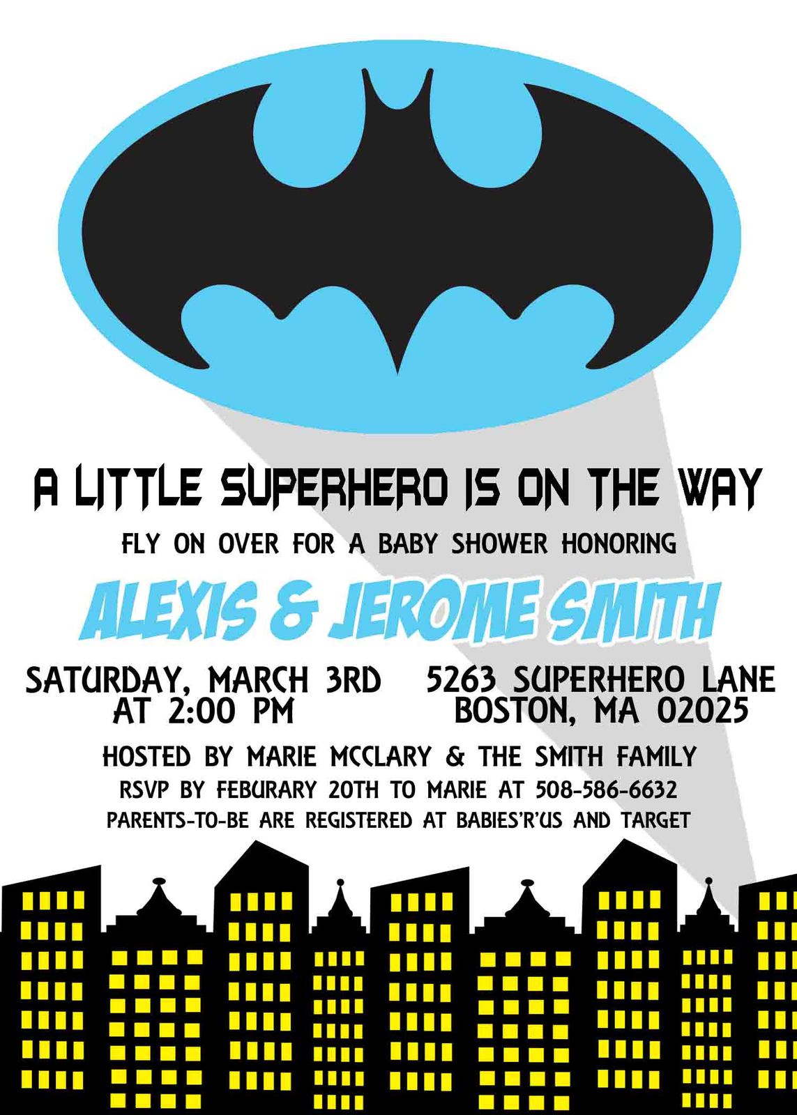 batman baby shower