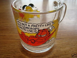 McDonald's Garfield coffee cup glass Odie 1978 collect - $4.19