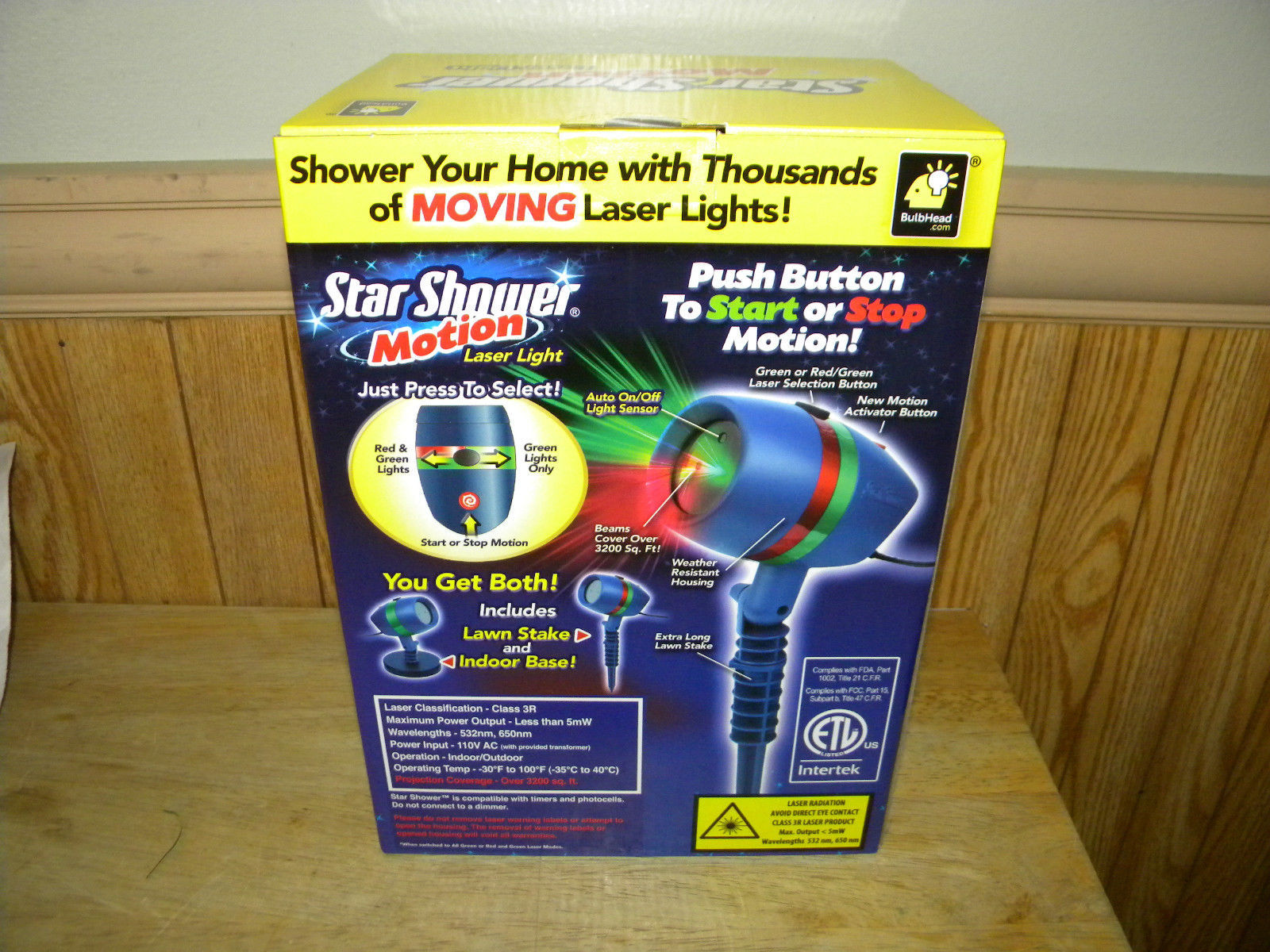 star shower motion laser light