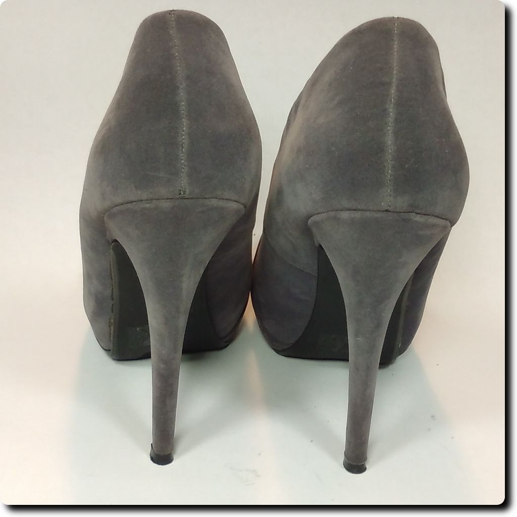 dark grey platform heels