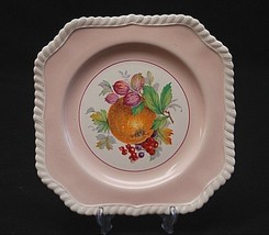California by Johnson Brothers 7-3/4" Square Salad Plate Pink Fruit England - $17.81