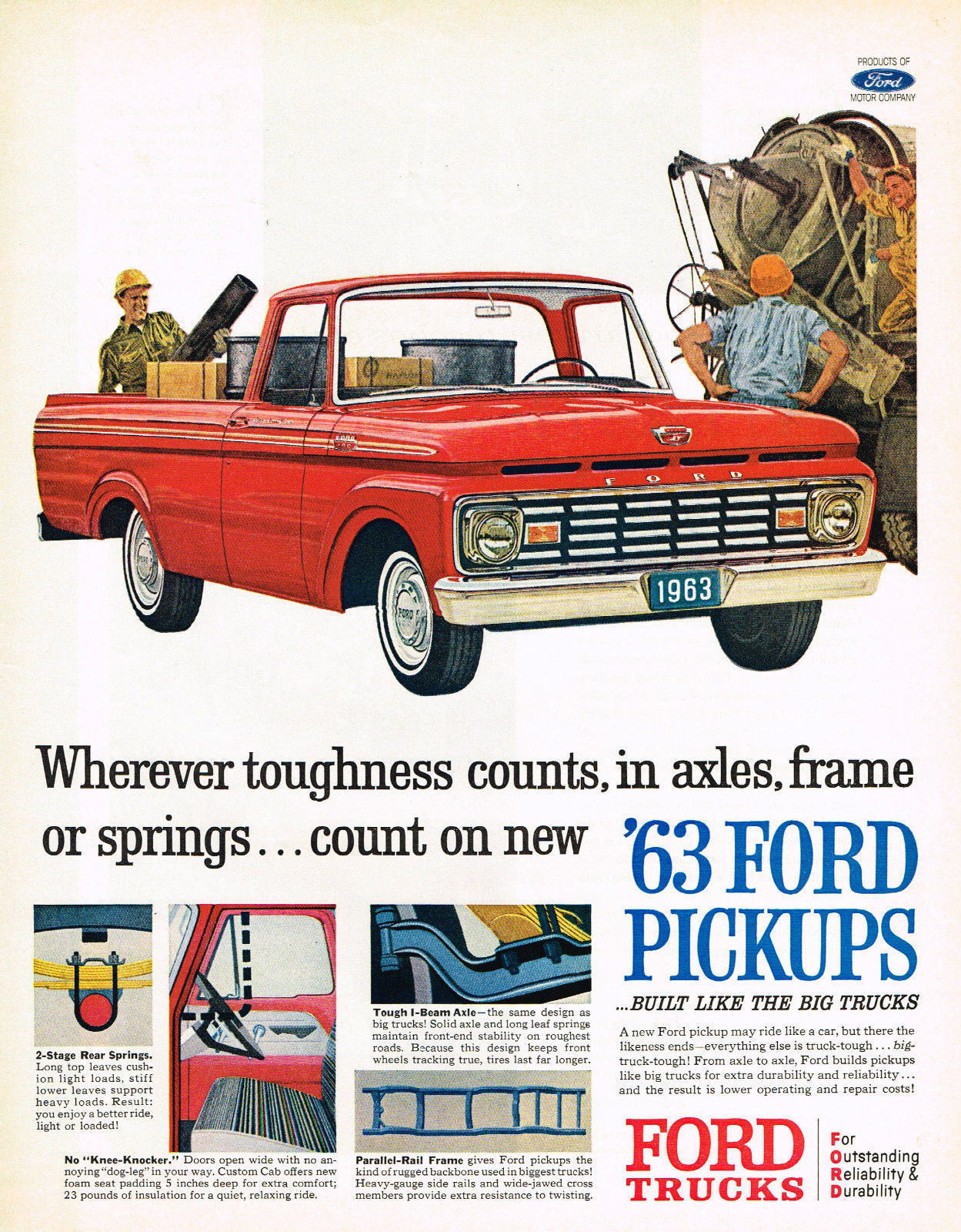 Vintage 1963 Magazine Ad Ford Pickup Trucks And 50 Similar Items