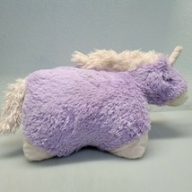 Pillow Pet Unicorn Purple Pink Mane Horn Plush 2010 Stuffed Animal 16" Big  - $15.76